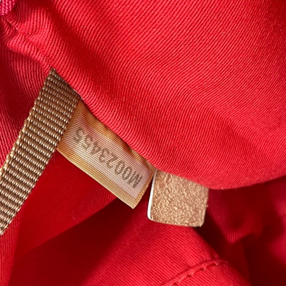 Dooney & Bourke Red White Striped Sullivan Tote Bag - Leather Braided Handles - Picture 10 of 14